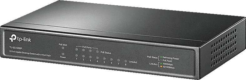 TP-LINK TL-SG1008P 8-Port Gigabit Desktop 4-Port PoE+ Switch