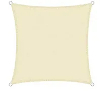 Woltu Sonnensegel Quadratisch HDPE 300 x 300 cm Creme