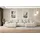 altdecor Eckcouch Samt U-Form 3-Sitzer Beige/Braun