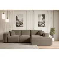 ALTDECOR Ecksofa mit Schlaffunktion und Bettkasten Corner Sofa Bett Eckcouch Couch L-Form Schlafcouch Ausziehbar Wohnlandschaft Schlafsofa Cauchsof... - Braun