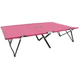 vidaXL Gartenliege Doppelliege Gartenliege Strandliege Klappbare Sonnenliege Campingliege rosa