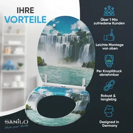 Sanilo WC-Sitz Wasserfall blau