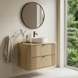 Badplaats Waschbeckenunterschrank Cremona 2 Schublade 80 x 54 cm Beige