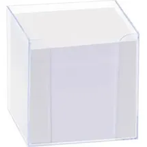 Folia Zettelbox LUXBOX transparent inkl. 800 Notizzettel weiß, 1 St.