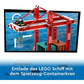 LEGO City Hafen mit Frachtschiff