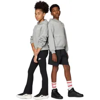 Nike Sportswear Club Fleece Hoodie Kinder 063 dk grey heather/white XS 122-128 cm