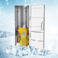 MAGT Mini-Kühlschrank, Compact Mini-USB-Kühlschrank Nützliche Und Multifunktionale Gefrierdosen Getränkekühler Wärmer for Reisen Auto Büro Verwenden