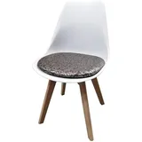 Hti-Living Esszimmerstuhl Atlanta Kunstleder braun/weiß