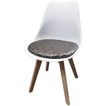 Hti-Living Esszimmerstuhl Atlanta Kunstleder braun/weiß