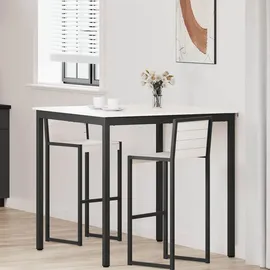 vidaXL Bartisch 110 x 110 x 105 cm Weiß
