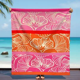 Le Comptoir de la Plage Jinoka Strandtuch 140 x 170 cm pink