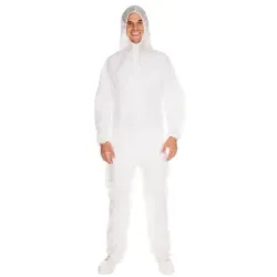 HYGONORM Eco Overall mit Kapuze, weiß 276499 , 1 Karton = 20 x 5 Stück = 100 Stück, L