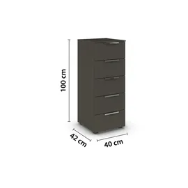 Möbel Kraft Flipp 40 x 100 cm Schwarz