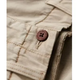 Superdry für Herren. M7110397A Officer beige Chino-Shorts (30), Lässig, Baumwolle