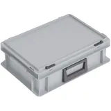 Lockweiler Ku.-Koffer L400xB300xH133mm PP 1 Griff Schiebeverschluss grau 10l