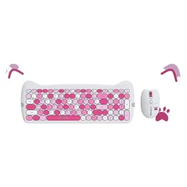 Canyon Tastatur- und Maus-Set HSET-W6 mit Mauspad Pink - Rosa/Schwarz/Lila