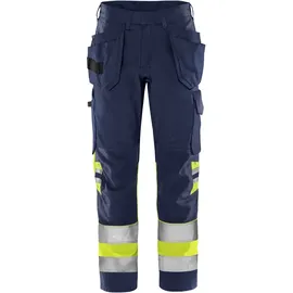 Fristads High Vis Green Handwerkerhose Kl. 1 2640 GPLU warnschutz-gelb/marine