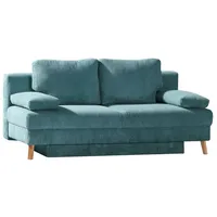 Schlafsofa Oliver Cord Blau Türkis