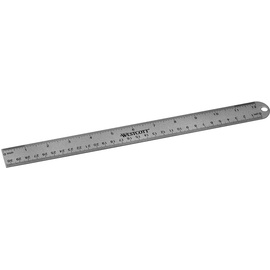 Westcott E-14176 00 Aluminium-Lineal, unzerbrechlich, 30 cm, cm- und inch-Einteilung, grau