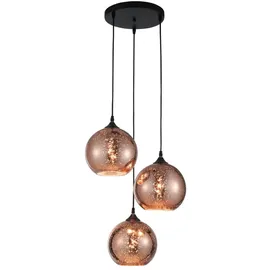 Nova Luce Blaze 3-flg. E27 60 cm Glas schwarz