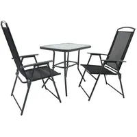 VCM Gartenmöbel-Set 3-tlg. Anthrazit