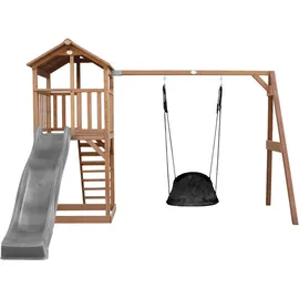 Axi Spielturm Beach Tower mit Roxy Nestschaukel Braun