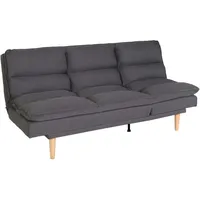 Mendler Schlafsofa HWC-M79, Gästebett Schlafcouch Couch Sofa, Schlaffunktion Liegefläche 180x110cm ~ Stoff/Textil dunkelgrau