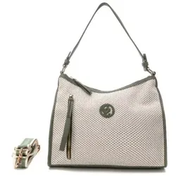Carmela für Damen. 18615003-KAKI Lederhandtasche 186150 grün (OSFA), Lässig