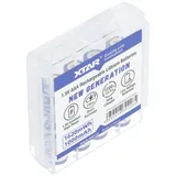 XTAR 4 Stück XTAR AAA Micro LR03, Li-Ion Akku, 1,5V, 1000mAh, 1620mWh, Aufladbar mit LED-Indikator, mit Aufbewahrungsbox