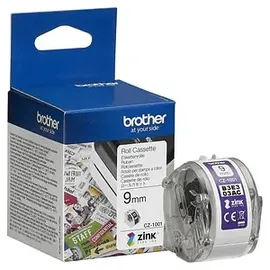 Brother Universaletiketten CZ-1001 Weiß 9 mm x 5 m 1 Rolle