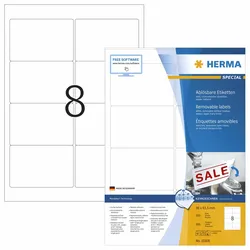 HERMA Special - Papier - matt - selbstklebend, entfernbarer Klebstoff - weiß - 9...