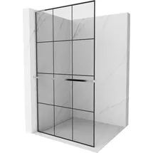 Mexen Kioto+ L Walk-In-Dusche 100 x 200 cm schwarz/Chrom 800-100-123-01-77
