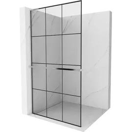 Mexen Kioto+ L Walk-In-Dusche 100 x 200 cm schwarz/Chrom 800-100-123-01-77