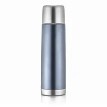Reer Edelstahl Isolier-Flasche COLOUR, 450ml – klein, handlich, ideal fürs Baby, mit integriertem Becher, anthrazit