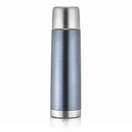 Reer Edelstahl Isolier-Flasche COLOUR, 450ml – klein, handlich, ideal fürs Baby, mit integriertem Becher, anthrazit
