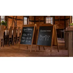 ALLboards Kundenstopper – lackierter Holzrahmen 100x60cm Breiter oberer Rahmen mit Platz für Druck