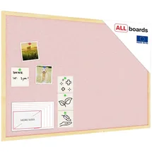 ALLboards Pinnwand 90 x 60 cm Pastellrosa
