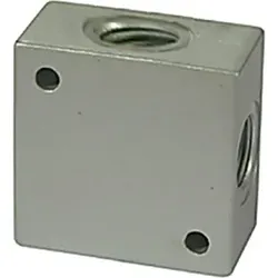 Riegler Kreuz-Verteiler, G 3/8 Aluminium, SW 25