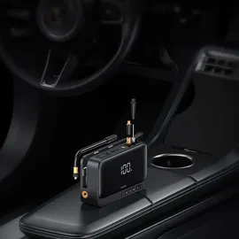 Baseus Multifunktionaler Jumpstarter BS-CH013: 600A 6000mAh Powerbank Kompressor / / Schwarz