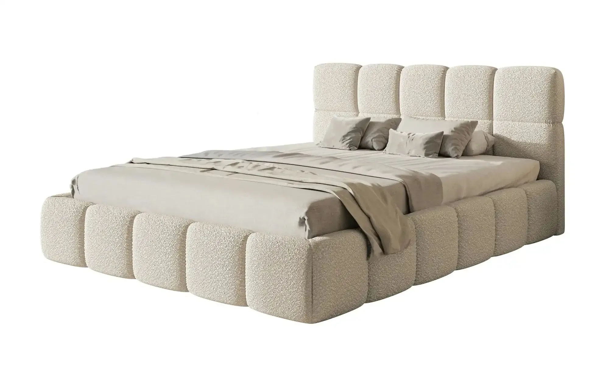 Selsey Polsterbett mit Lattenrost Cloudy , beige , Maße (cm): B: 160 H: 96