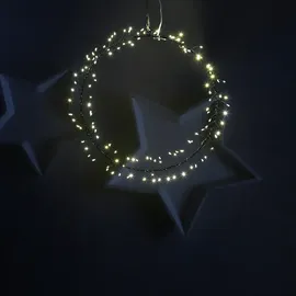 MARELIDA LED Kranz Türkranz Weihnachtskranz Lichtkranz 130LED D: 30cm Batterie