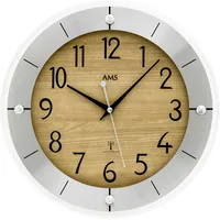 AMS Funkwanduhr AMS, silber (silberfarben, silberfarben), Wanduhren, Damen, Ø