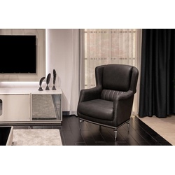 JVmoebel Sessel Wohnzimmer Sessel Designer Lounge Set Luxus Braun (Sessel), Made in Europe schwarz