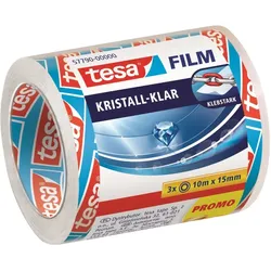 Klebefilm tesafilm kristall-klar 15mmx10m 3 Rollen