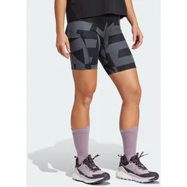 adidas Terrex Multi 8 ́ ́ Printed Kurze Leggings - Carbon / Black / Black / Black - S