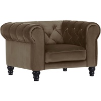 GUTMANN FACTORY Chesterfield-Sessel GUTMANN FACTORY, braun, B:105cm H:75cm T:90cm,