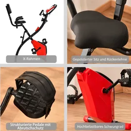 Homcom Heimtrainer mit LCD Display rot