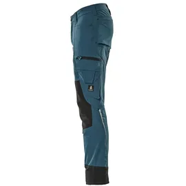 Mascot Hose mit Knietaschen, Stretchstoff Hose Größe 82C54, Dunkelpetroleum