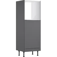 kochstation Herdumbauschrank KS-Aken 60 x 58,4 x 176,6 cm Grau