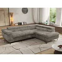 MKS ECKSOFA PABLO L Grau Cord - Rechts Seite